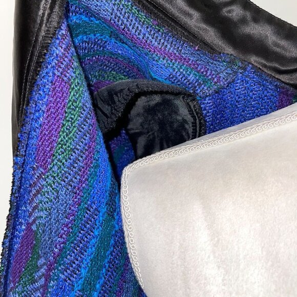 Arna Shaw Weaver Blazer Womens Size Medium Large Art To Wear Handwoven Button - Picture 7 of 10